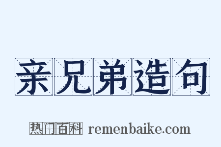 亲兄弟造句是什么意思的图片